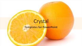  Presentation with orange peel isolated - Presentation having fruit segments isolated on white background and a yellow colored foreground