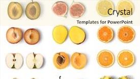  Presentation with set of sauces in white - Beautiful PPT layouts featuring fruit set isolated on white backdrop and a blonde colored foreground