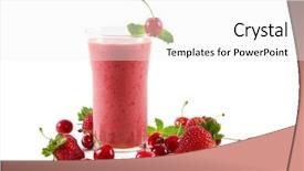  Presentation with smoothie - PPT layouts consisting of cherry berry smoothie background and a white colored foreground