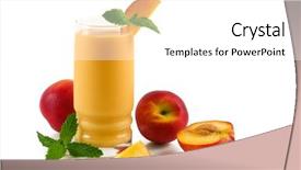  Presentation with smoothie - Presentation theme having peach smoothie background and a white colored foreground