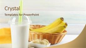  Presentation with milkshake - Amazing theme having milkshakes - plastic cup of milkshake backdrop and a sky blue colored foreground