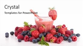  Presentation with smoothie - Colorful slides enhanced with fruit shakes - strawberry smoothie backdrop and a white colored foreground