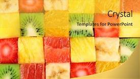  Presentation with fruits - Beautiful PPT layouts featuring fruit slices - sliced fruits background backdrop and a yellow colored foreground