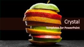  Presentation with fruit - Cool new presentation design with fruit slices on black background backdrop and a wine colored foreground