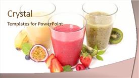  Presentation with fruit trees and rivers - PPT layouts having fruit smoothie isolated on white background and a cream colored foreground