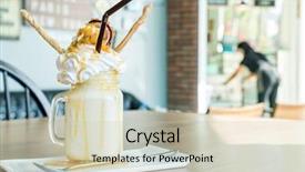  Presentation with passion fruit - Amazing PPT layouts having fruit smoothie with whipping cream backdrop and a  colored foreground