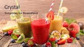  Presentation with smoothie - Cool new presentation with fruit smoothie backdrop and a coral colored foreground