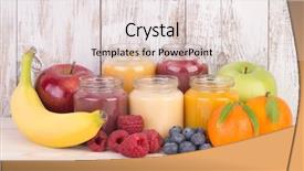  Presentation with smoothies - Theme with fruit smoothies for a baby background and a lemonade colored foreground