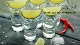  Presentation with tequila - PPT layouts featuring fruit spirit - above tequila shots served background and a yellow colored foreground