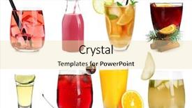  Presentation with cocktail black and white - Slides with fruit spirit - delicious cocktails on white background background and a blonde colored foreground