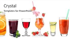  Presentation with spirit - Slides having fruit spirit - delicious cocktails on white background background and a cream colored foreground