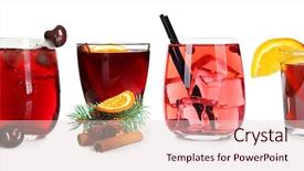  Presentation with spirit - Audience pleasing PPT layouts consisting of fruit spirit - delicious cocktails on white background backdrop and a lemonade colored foreground