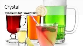  Presentation with spirit - Slides consisting of fruit spirit - delicious cocktails on white background background and a white colored foreground