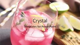  Presentation with on glass board - Presentation theme with fruit spirit - glass with delicious wine spritzer background and a coral colored foreground