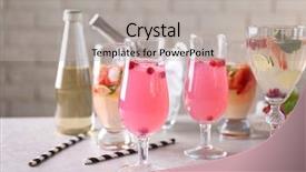  Presentation with spirit - Slides with fruit spirit - glasses of delicious wine spritzer background and a light gray colored foreground