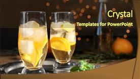  Presentation with silver - Presentation theme with fruit spirit - glasses with delicious wine spritzer background and a wine colored foreground