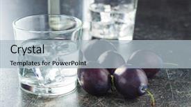  Presentation with brandy - Amazing PPT layouts having fruit spirit - plum brandy and plums tasty backdrop and a light blue colored foreground