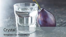  Presentation with brandy - Colorful slide deck enhanced with fruit spirit - plum brandy and plums tasty backdrop and a light gray colored foreground