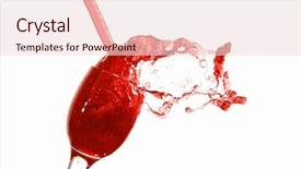  Presentation with splash - Amazing presentation theme having fruit spirit - red juice splash isolated backdrop and a lemonade colored foreground