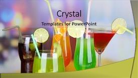  Presentation with spirit - Presentation theme with fruit spirit - set of different drinks background and a light blue colored foreground