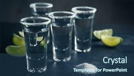  Presentation with table salt - Cool new slide deck with fruit spirit - tequila shots with lime slices backdrop and a ocean colored foreground