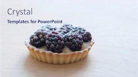  Presentation with shell - Beautiful PPT layouts featuring fruit tartlet on the wooden table fruit baked shell fruit cupcake with berry backdrop and a sky blue colored foreground