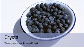  Presentation with blueberries - Beautiful presentation theme featuring fruit vaccinium - fresh blueberries v corymbosum backdrop and a light blue colored foreground