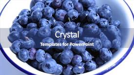  Presentation with blueberries - Colorful slides enhanced with fruit vaccinium - fresh blueberries v corymbosum backdrop and a ocean colored foreground
