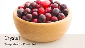  Presentation with bowl - Beautiful theme featuring fruit vaccinium - tasty american cranberries in bowl backdrop and a coral colored foreground