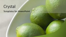  Presentation with bowl - Presentation theme featuring fruit veg - bowl of fresh limes background and a  colored foreground