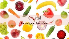  Presentation with pattern - Amazing slide set having fruit-vegetable-seamless-pattern-isolated backdrop and a coral colored foreground
