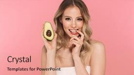  Presentation with pink beauty - Amazing PPT theme having fruit vegetable treatment - beauty portrait of a lovely backdrop and a coral colored foreground