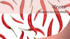  Presentation with peppers - Presentation design with fruit vegies - red chili peppers on white background and a coral colored foreground