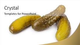  Presentation with brown sugar isolated on white - Theme having fruit vinegar - pickles cucumber isolated on white background and a white colored foreground