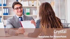  Presentation with meeting - Amazing theme having fruitful - business meeting between businessman backdrop and a coral colored foreground