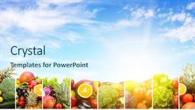  Presentation with blue food - Amazing presentation having fruits against blue sky backdrop and a cool aqua colored foreground