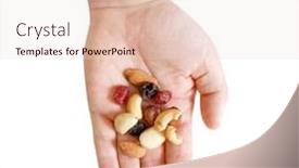  Presentation with nuts - Cool new PPT theme with fruits-and-nuts-mixed backdrop and a lemonade colored foreground