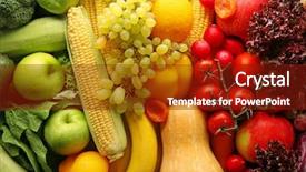  Presentation with fruit - PPT layouts having fruits and vegetables background closeup background and a tawny brown colored foreground