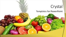  Presentation with fruit vegetable juice - Presentation theme featuring fruits and vegetables isolated background and a white colored foreground