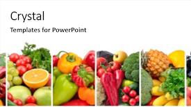  Presentation with health - Colorful PPT layouts enhanced with fruits and vegetables useful backdrop and a white colored foreground