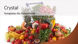  Presentation with pineapple - Slides enhanced with fruits and vegetables background and a white colored foreground