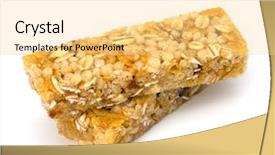  Presentation with healthy officebuilding - Presentation theme consisting of fruits bar - healthy munchies isolated on white background and a blonde colored foreground