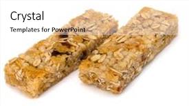  Presentation with healthy - Presentation theme enhanced with fruits bar - healthy munchies isolated on white background and a white colored foreground