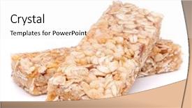  Presentation with healthy - PPT theme with fruits bar - healthy munchies isolated on white background and a white colored foreground