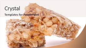  Presentation with healthy - Presentation design with fruits bar - healthy munchies isolated on white background and a lemonade colored foreground