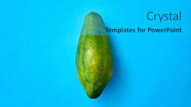  Presentation with blue food - Slides featuring fruits-diet-and-food-concept background and a light gray colored foreground