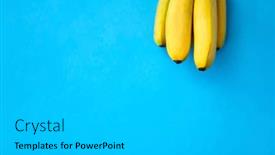  Presentation with food banana - Presentation theme with fruits-diet-and-food-concept background and a light gray colored foreground