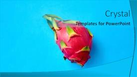  Presentation with pitaya - PPT theme with fruits-diet-and-food-concept background and a light gray colored foreground