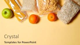  Presentation with pasta - Slide set featuring fruits-eggs-oranges-apple-conserve background and a blonde colored foreground