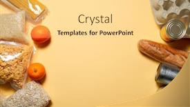  Presentation with fruits - Cool new slide deck with fruits-eggs-oranges-apple-conserve backdrop and a blonde colored foreground